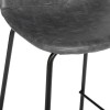 Scaun bar Vladi, picioare din metal, poliuretan gri, H.95 cm, 131341B