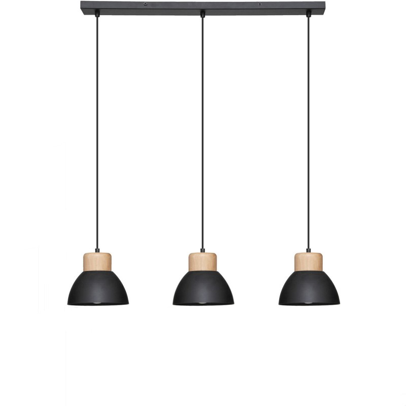 Lustra Interior Desy, metal, negru, 3xE27, L.64 cm, 190633