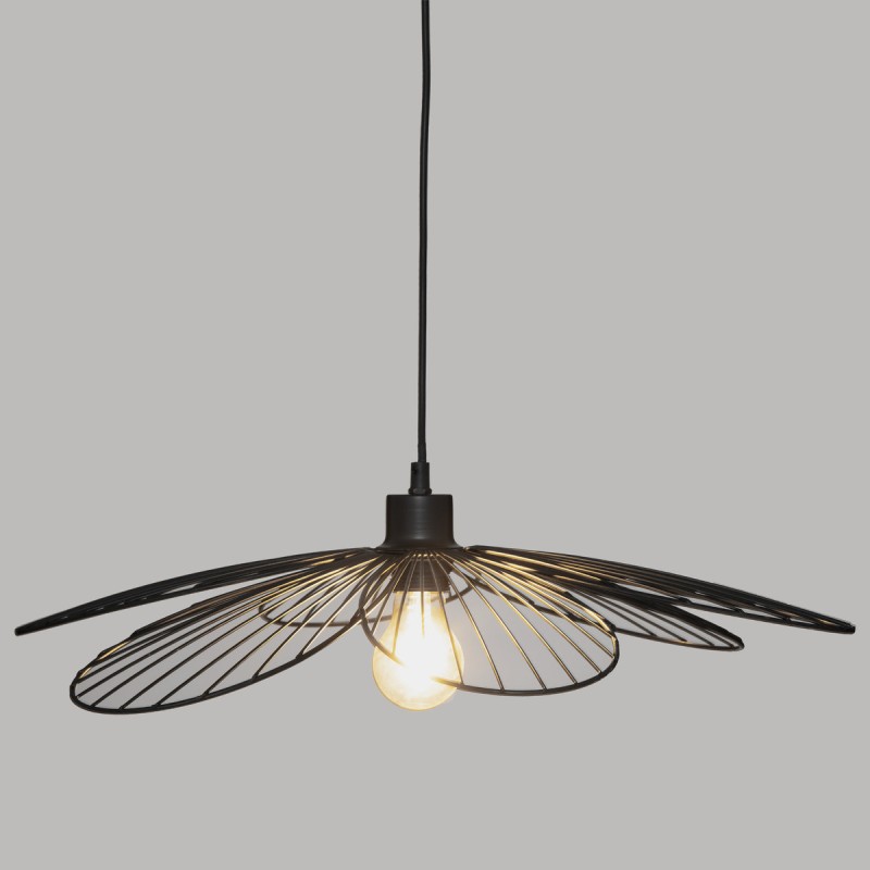 Suspensie Fleur, metal, negru, 1XE27, D.57 cm, 186389