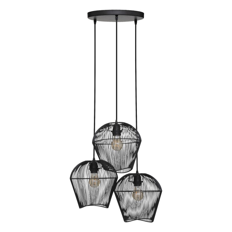 Lustra Interior Jena, metal, negru, 3xE27, D.25 cm, 190645