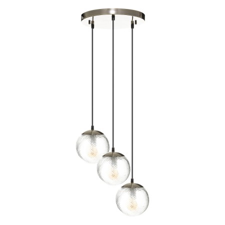 Lustra Interior Night, metal, sticla, auriu, 3xE14, D.33 cm, 186327