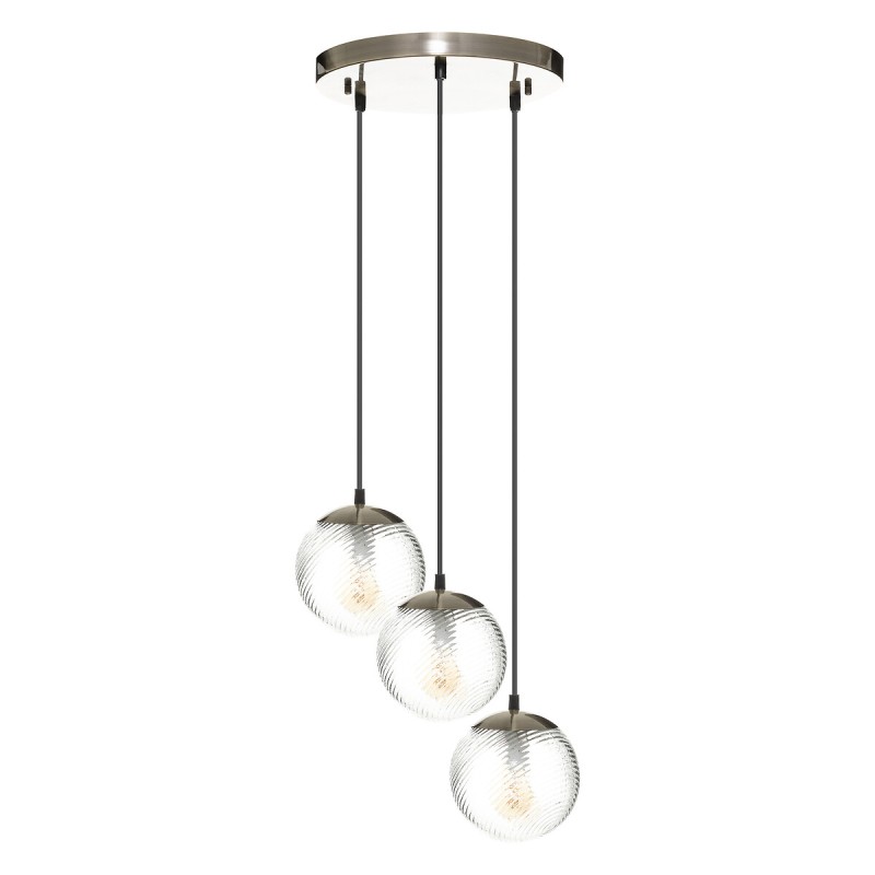 Lustra Interior Night, metal, sticla, auriu, 3xE14, D.33 cm, 186327