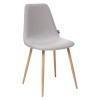 Scaun dining Roka, metal, material textil, gri deschis, H.87 cm, 140295C