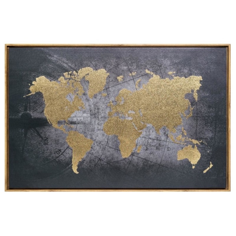 Tablou canvas Mapmonde, 88x58 cm, 162269