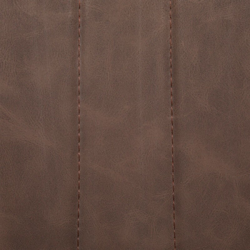 Scaun dining Olwen, picioare metal negru, poliuretan, maro, H.81 cm, 179033A
