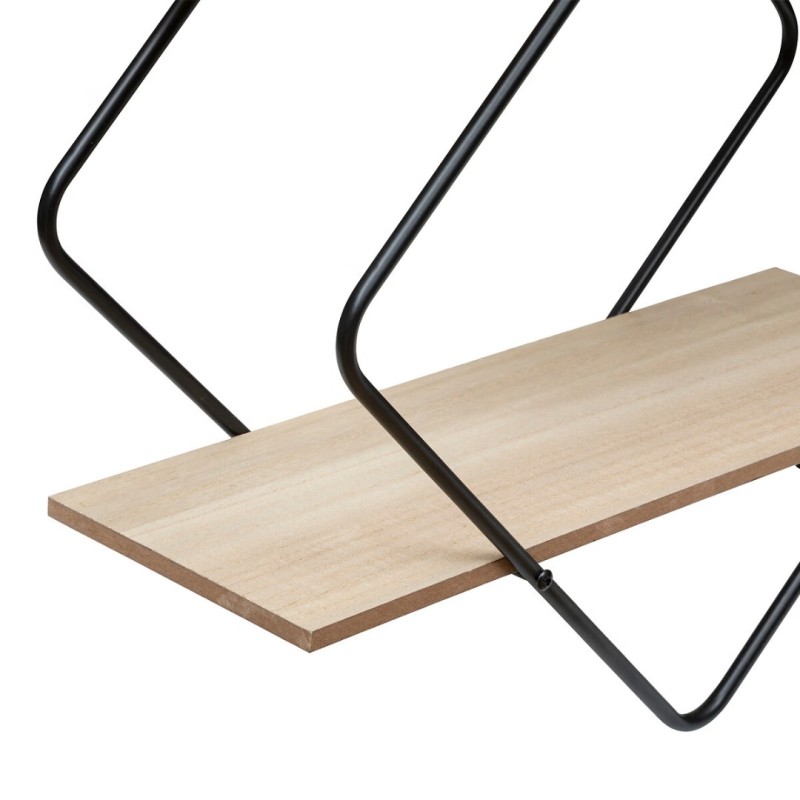 Raft de perete Nena, metal, 2 polite MDF, H.48 cm, 195274