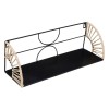 Set 2 rafturi de perete Mileva, metal, negru, L.37/42 cm, 197621