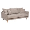 Canapea Candice, 3 locuri, catifea bej, 184935E