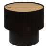 Masuta de cafea Enola, MDF, negru, cu spatiu depozitare, D.39 cm, 197740D