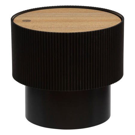 Masuta de cafea Enola, MDF, negru, cu spatiu depozitare, D.39 cm, 197740D