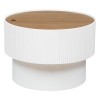 Masuta de cafea Enola, MDF alb/crem, cu spatiu depozitare, D.55 cm, 197741A