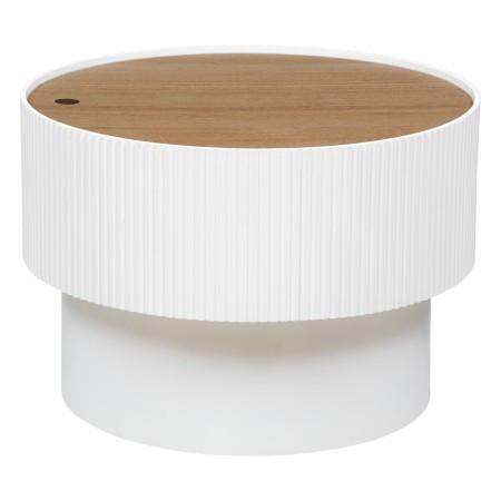 Masuta de cafea Enola, MDF alb/crem, cu spatiu depozitare, D.55 cm, 197741A