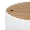 Masuta de cafea Enola, MDF alb/crem, cu spatiu depozitare, D.55 cm, 197741A