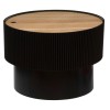 Masuta de cafea Enola, MDF negru/crem, cu spatiu depozitare, D.55 cm, 197741B
