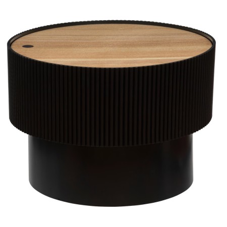 Masuta de cafea Enola, MDF negru/crem, cu spatiu depozitare, D.55 cm, 197741B