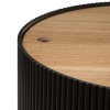 Masuta de cafea Enola, MDF negru/crem, cu spatiu depozitare, D.55 cm, 197741B