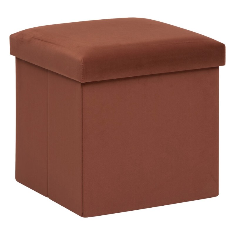 Taburet Tess, MDF, catifea, ambra, pliabil, 38x38 cm, 156910I