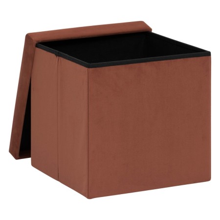 Taburet Tess, MDF, catifea, ambra, pliabil, 38x38 cm, 156910I