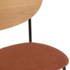 Scaun dining Jaisa, metal, textil caramiziu, H.81 cm, 207303D