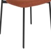 Scaun dining Jaisa, metal, textil caramiziu, H.81 cm, 207303D