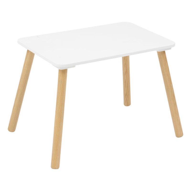 Set masa si scaune Alex, lemn de pin si MDF, alb, 205805