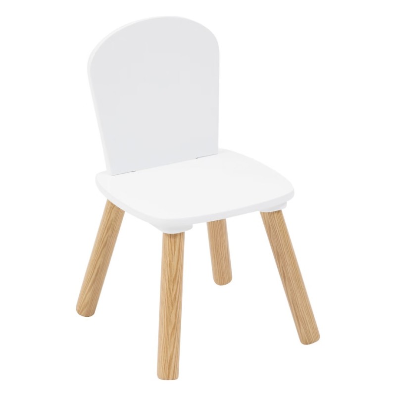 Set masa si scaune Alex, lemn de pin si MDF, alb, 205805