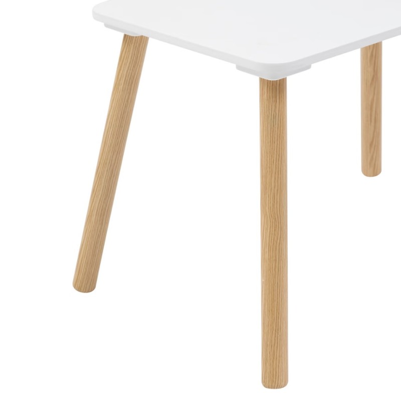 Set masa si scaune Alex, lemn de pin si MDF, alb, 205805