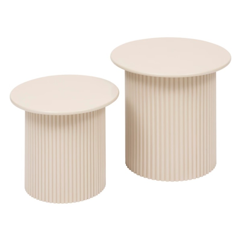 Set 2 masute cafea Eino, MDF, bej, D.40 cm, 206022