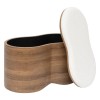 Set 2 banchete Loe, MDF, alb/ maro, L.56/72 cm, 206261