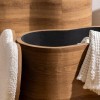 Set 2 banchete Loe, MDF, alb/ maro, L.56/72 cm, 206261