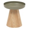 Masuta laterala Hercyna, metal si MDF, verde, D.40 cm, 206054B