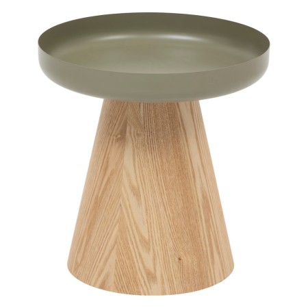 Masuta laterala Hercyna, metal si MDF, verde, D.40 cm, 206054B