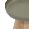 Masuta laterala Hercyna, metal si MDF, verde, D.40 cm, 206054B