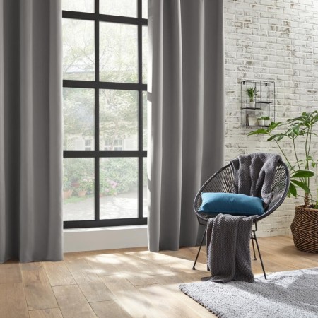 Draperie Odelie, poliester, gri, 140x260 cm, 103859B2