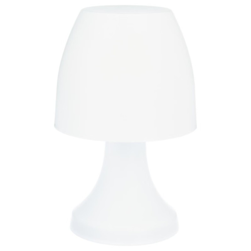 Veioza exterior Dokk, polipropilena, alba, baterii, H.28 cm, 136530C