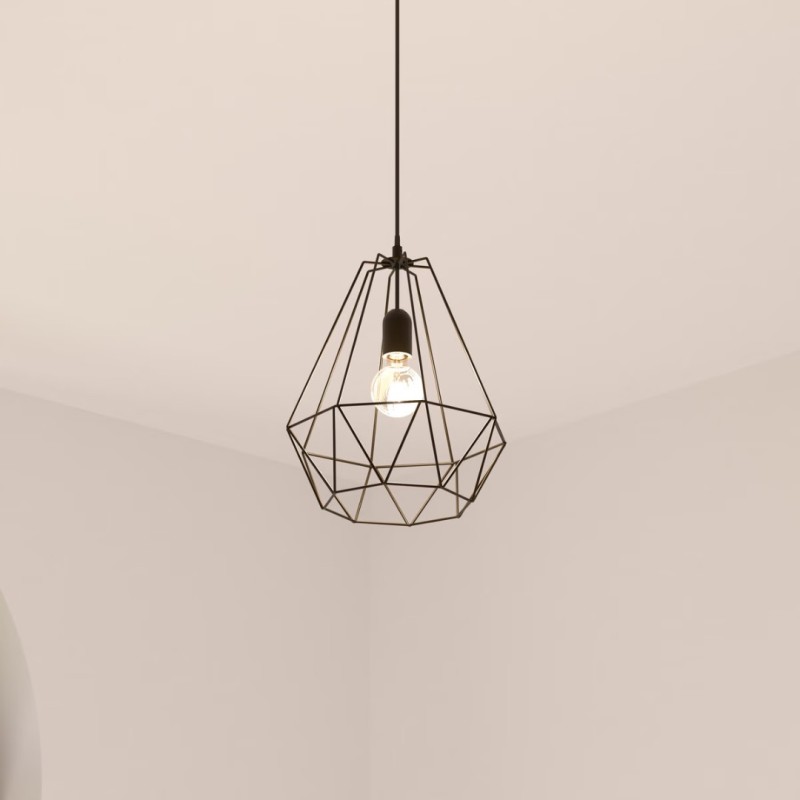 Suspensie Drim, metal, negru, 1XE27, D.25 cm, 145119