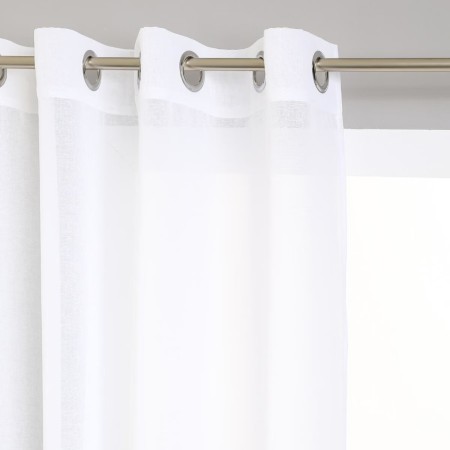 Perdea Muslin, poliester, alb, 140x240 cm, 120943Z
