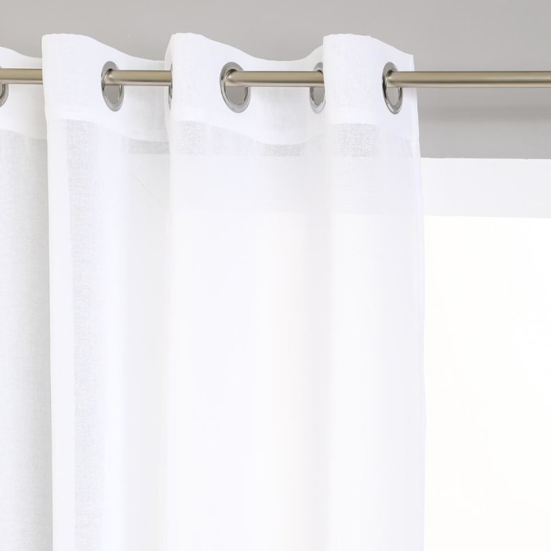 Perdea Muslin, poliester, alb, 140x240 cm, 120943Z