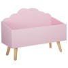 Cutie de jucarii roz, lemn si MDF, Clouds, 127156A
