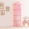 Cutie de depozitare Column, metal, polipropilena, roz, 34x139 cm, 127161A