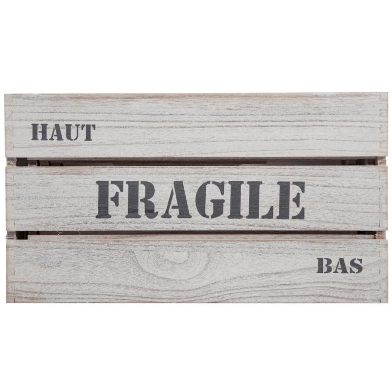 Set 6 cutii depozitare Facto, lemn, gri, L.38 cm, 140443