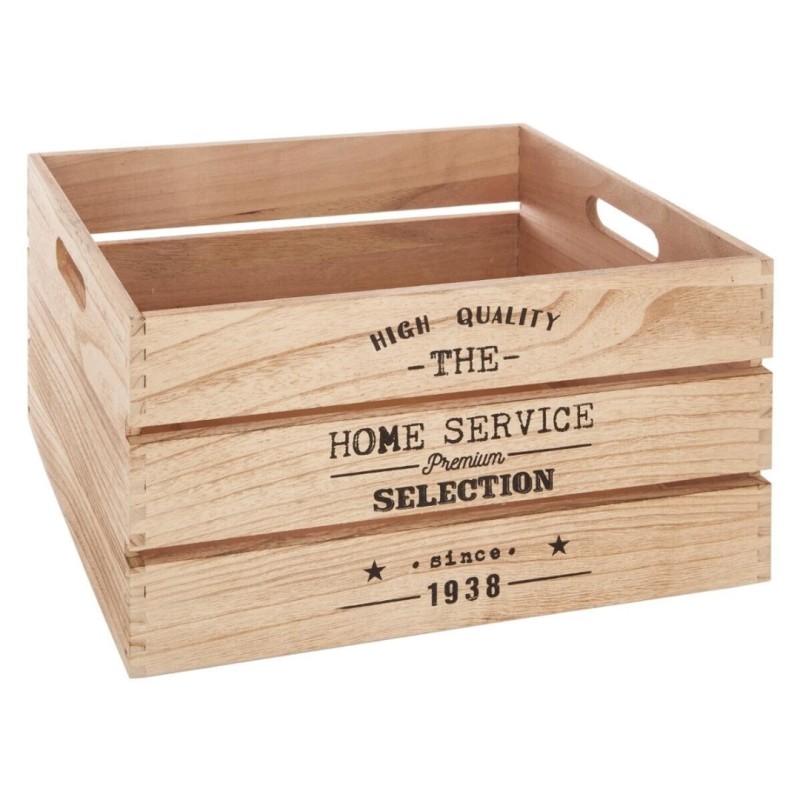 Set 6 cutii depozitare Facto, lemn, natural, L.38 cm, 140494