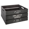 Set 6 cutii depozitare Facto, lemn, negru, L.38 cm, 140495