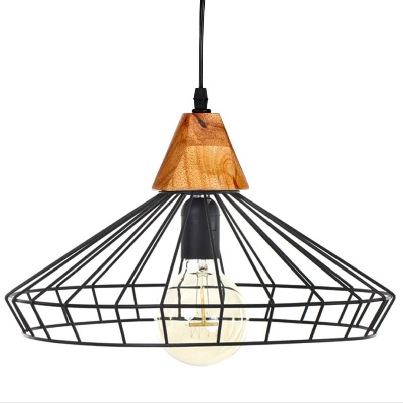 Suspensie Ben, metal, negru, 1XE27, D.39 cm, 145117A