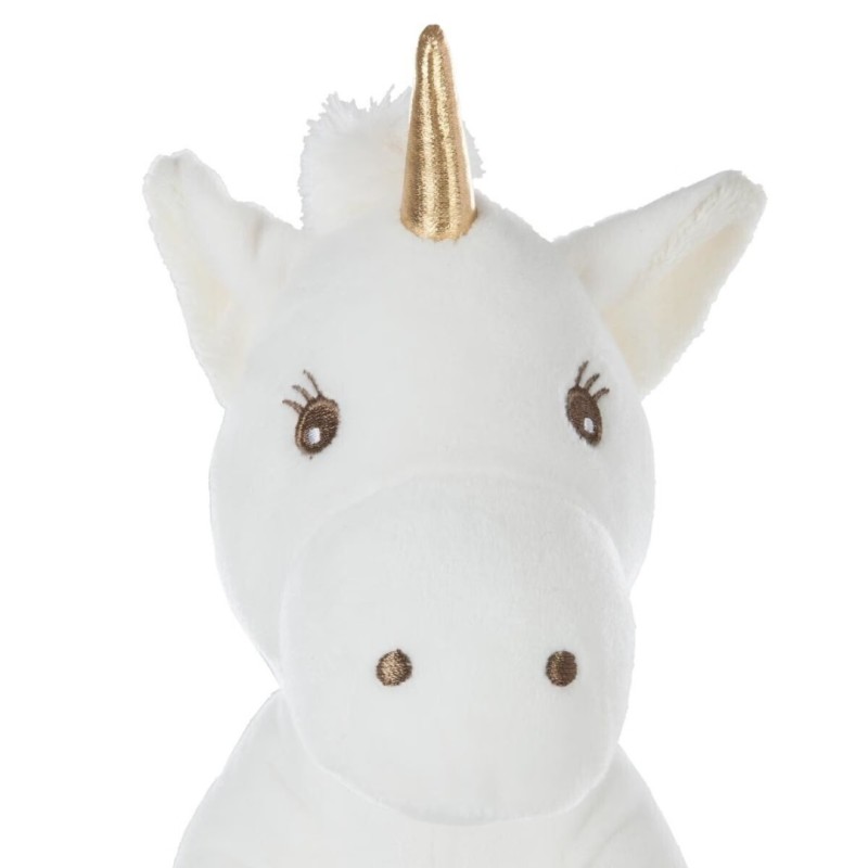 Jucarie copii Unicorn, poliester, alb/roz, H.22 cm, 127364