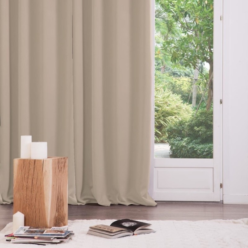 Set 2 draperii Odelie, poliester, bej, 135x240 cm, 120598D
