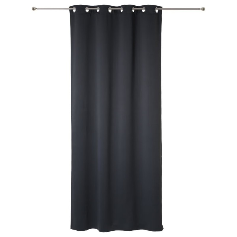 Set 2 draperii Odelie, poliester, gri inchis, 135x240 cm, 120598L