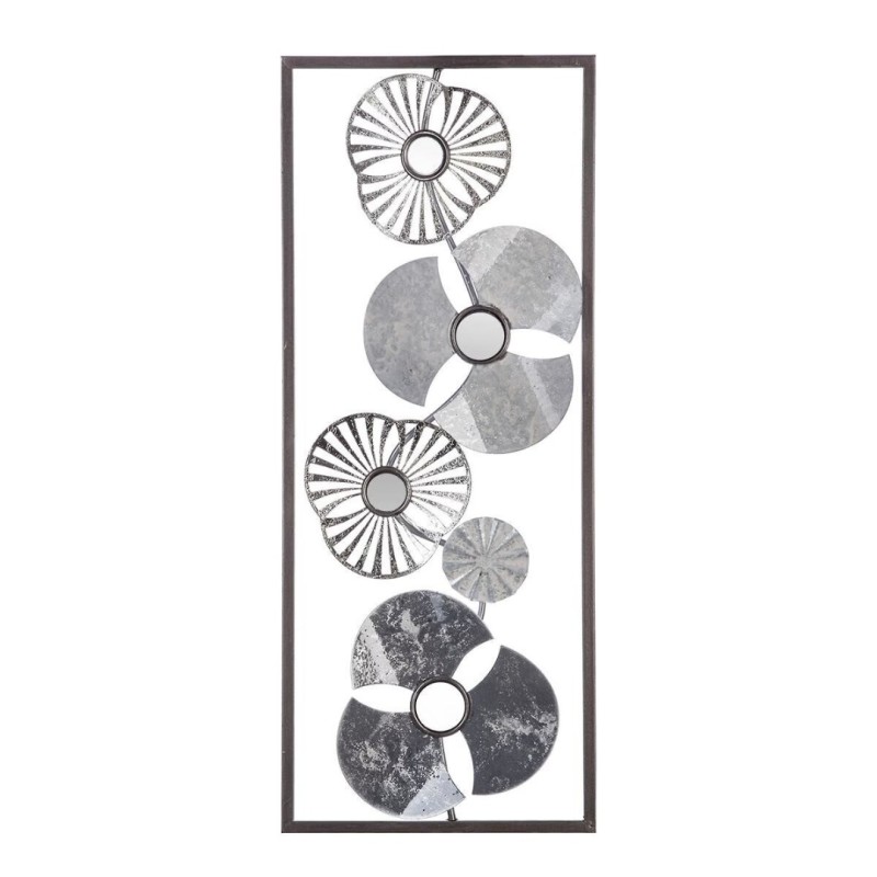 Decoratiune de perete Iria, metal, argintiu, 25x61 cm, 148279C