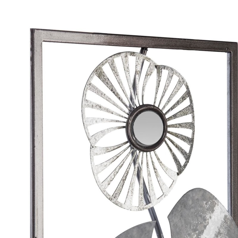 Decoratiune de perete Iria, metal, argintiu, 25x61 cm, 148279C