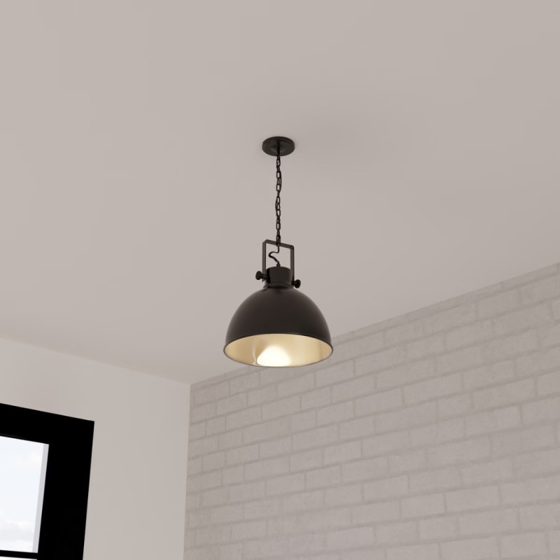 Suspensie Basalt, metal, negru, 1XE27, D.30 cm, 161609